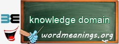 WordMeaning blackboard for knowledge domain